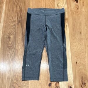 Under Armour Gray and Black Capris